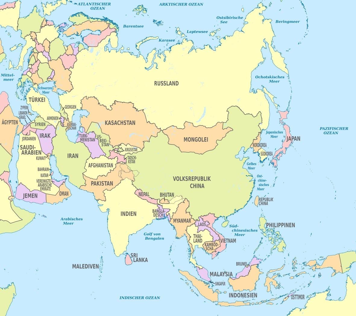 mapa ng asya Bahrain