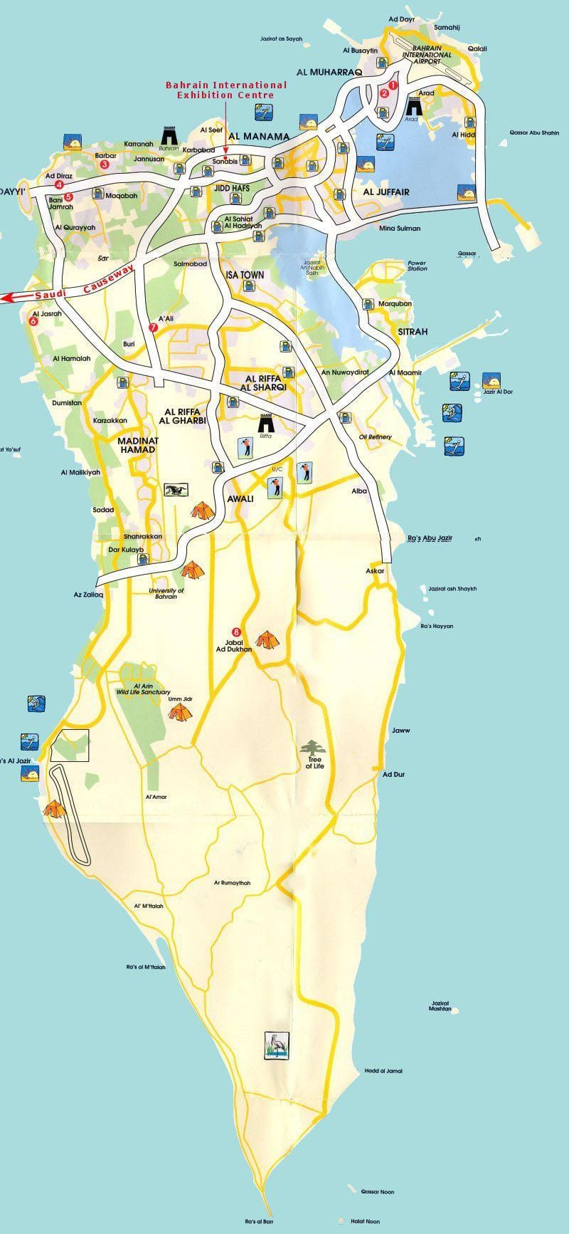 mapa ng Bahrain souk