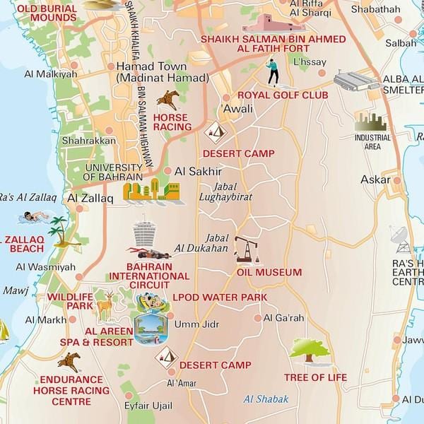 mapa ng puno ng buhay sa Bahrain