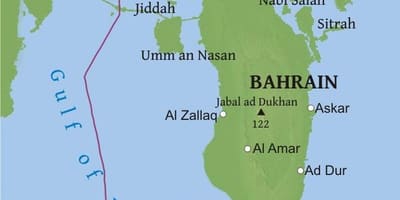 Mapa ng Bahrain bridge