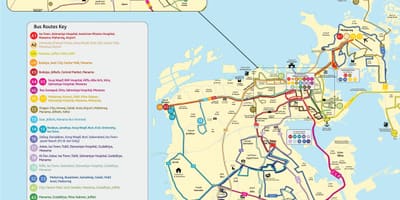 Mapa ng Bahrain bus