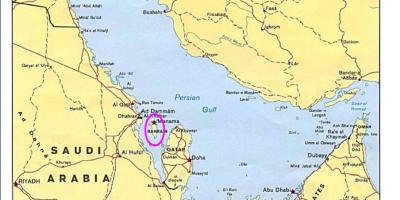 Mapa ng Bahrain island 