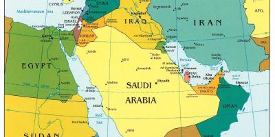 Bahrain sa gitnang silangan mapa