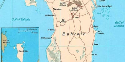 Mapa ng Bahrain road map locator